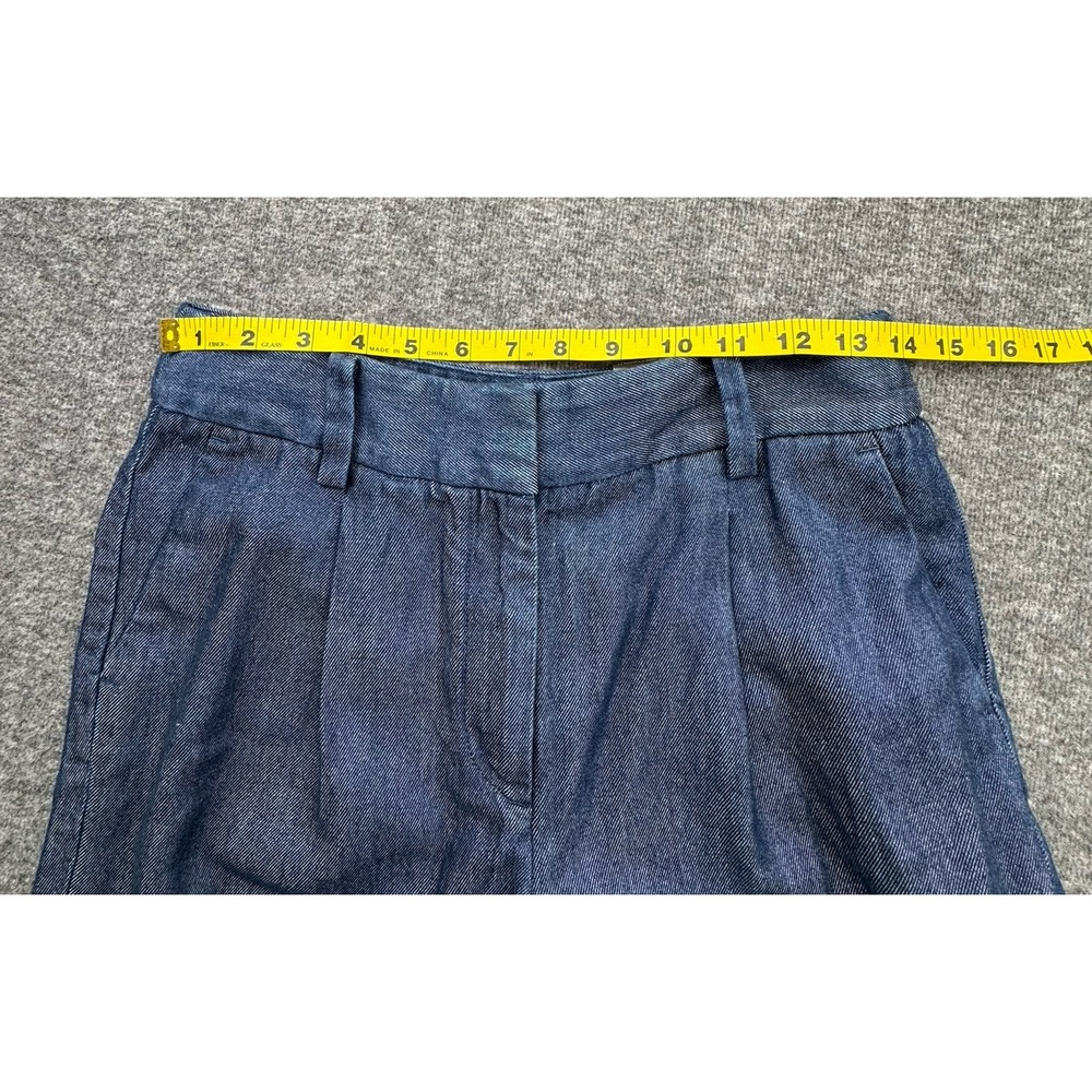 Talbots Womens Weston Dress Pants Sz 2‎ Blue Wide Leg Pleated High Rise NEW - Picture 3 of 16